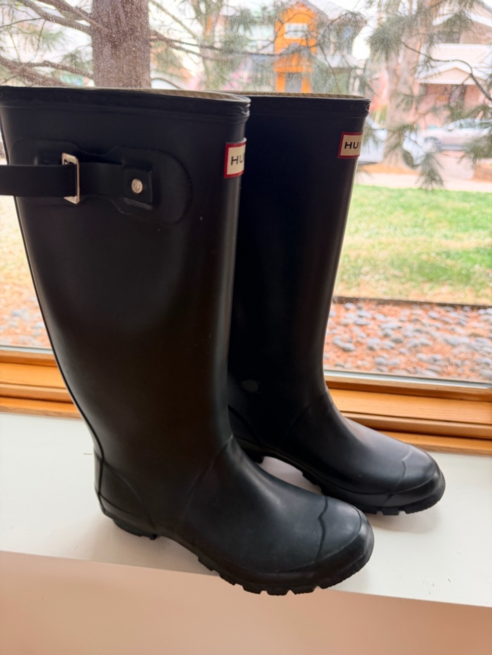 Hunter Huntress Navy Rain Boot
